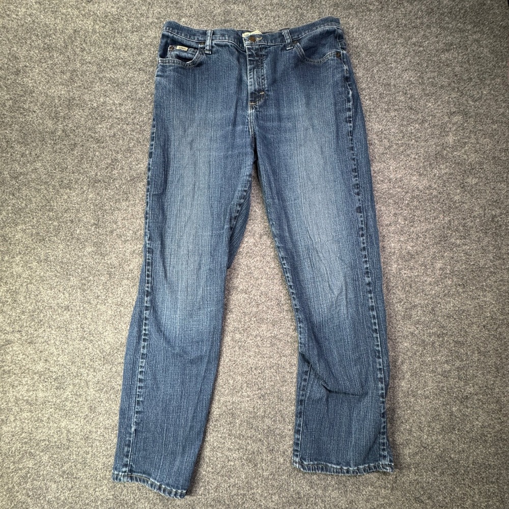 Lee Relaxed Jeans Womens 12 M Blue Straight Leg Denim
